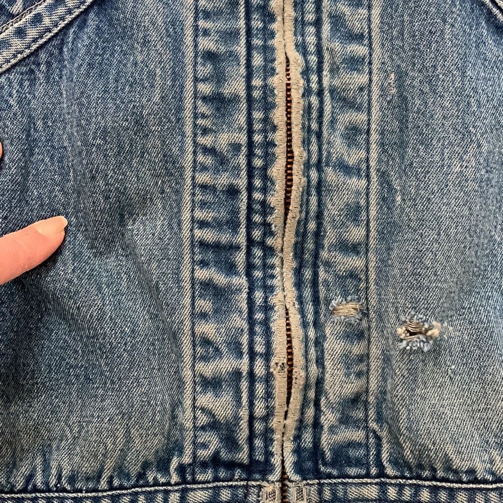 Vtg Rare Distressed & Faded Lightweight OshKosh B’Gosh Denim Workwear Jacket 44R - Picture 9 of 17